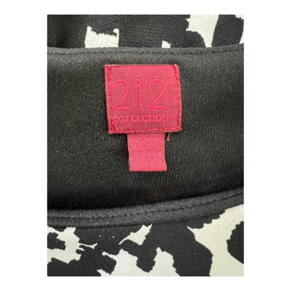 ๐ค๐ค EUC 212 COLLECTION Black & White Print Faux Wrap Dress | Sz XS - Picture 5 of 7